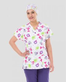 Bluza medic cu desen, M - imagine 5