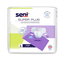 Scutece cu sistem inchis Seni Super Plus, L, 10 buc