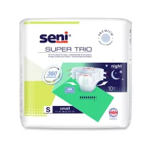 Scutece cu sistem inchis, Super Seni Trio, S, 10 buc