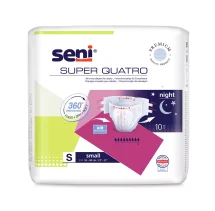 Scutece Cu Sistem Inchis Super Seni Quatro, S, 10 Buc