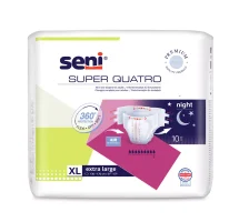 Scutece cu sistem inchis Super Seni Quatro XL, 10 Buc