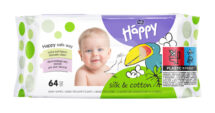 Servetele umede Silk & Cotton, Happy,  64 buc