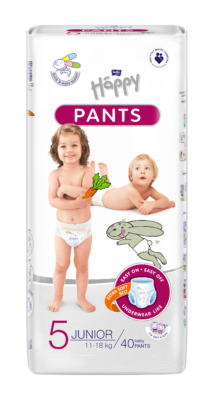 Scutece chilot Happy Pant Junior, 11-18 kg, 40 buc