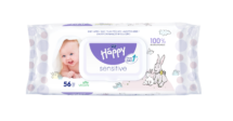 Servetele umede Aloe, Happy Sensitive, 56 buc