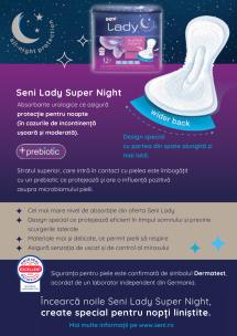 Absorbante Urologice pentru Femei Seni Lady Super Night, 12 buc - imagine 4