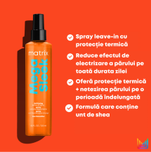 Matrix Mega Sleek Iron Smoother Spray cu Protectie Termica Pentru Par Rebel 250ml - imagine 3