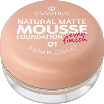 Essence Fond de ten spuma NATURAL MATTE MOUSSE FOUNDATION