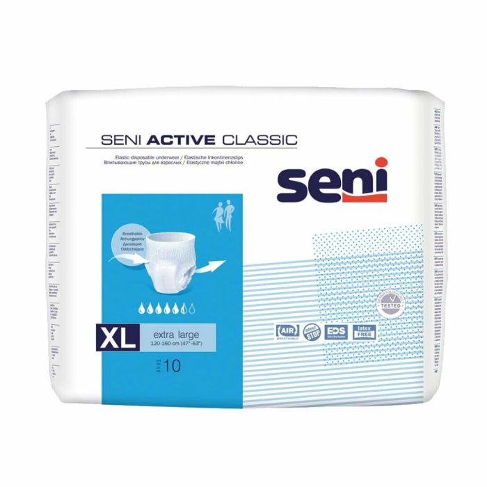 Chilot absorbant Seni Active Classic, XL, 10 buc - imagine 1