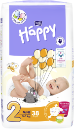 Scutece Happy Soft&Delicate Mini 3-6 kg, 78 buc - imagine 5