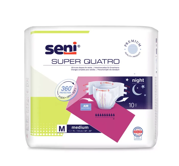 Scutece cu sistem inchis Super Seni Quatro M 10 Buc - imagine 1