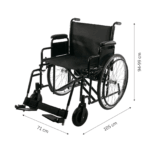 Scaun cu Rotile Bariatric Steelman XL pentru Persoane Supraponderale 51-55 cm Kid-Man - imagine 6