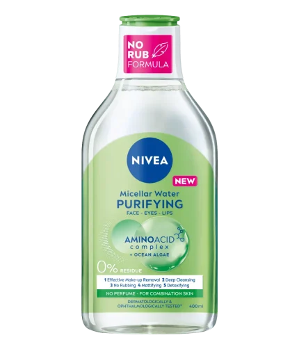 Apa Micelara Nivea Skin Breathe Ten Mixt pentru Ten Normal si Deteriorat, 400 ml
