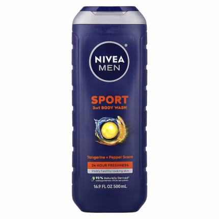 Gel de Duș Nivea Men Sport 3-în-1 pentru Corp, Față și Păr, 500 ml